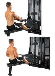seated cable-row machine for the back - one of the best machines for beginner weight training