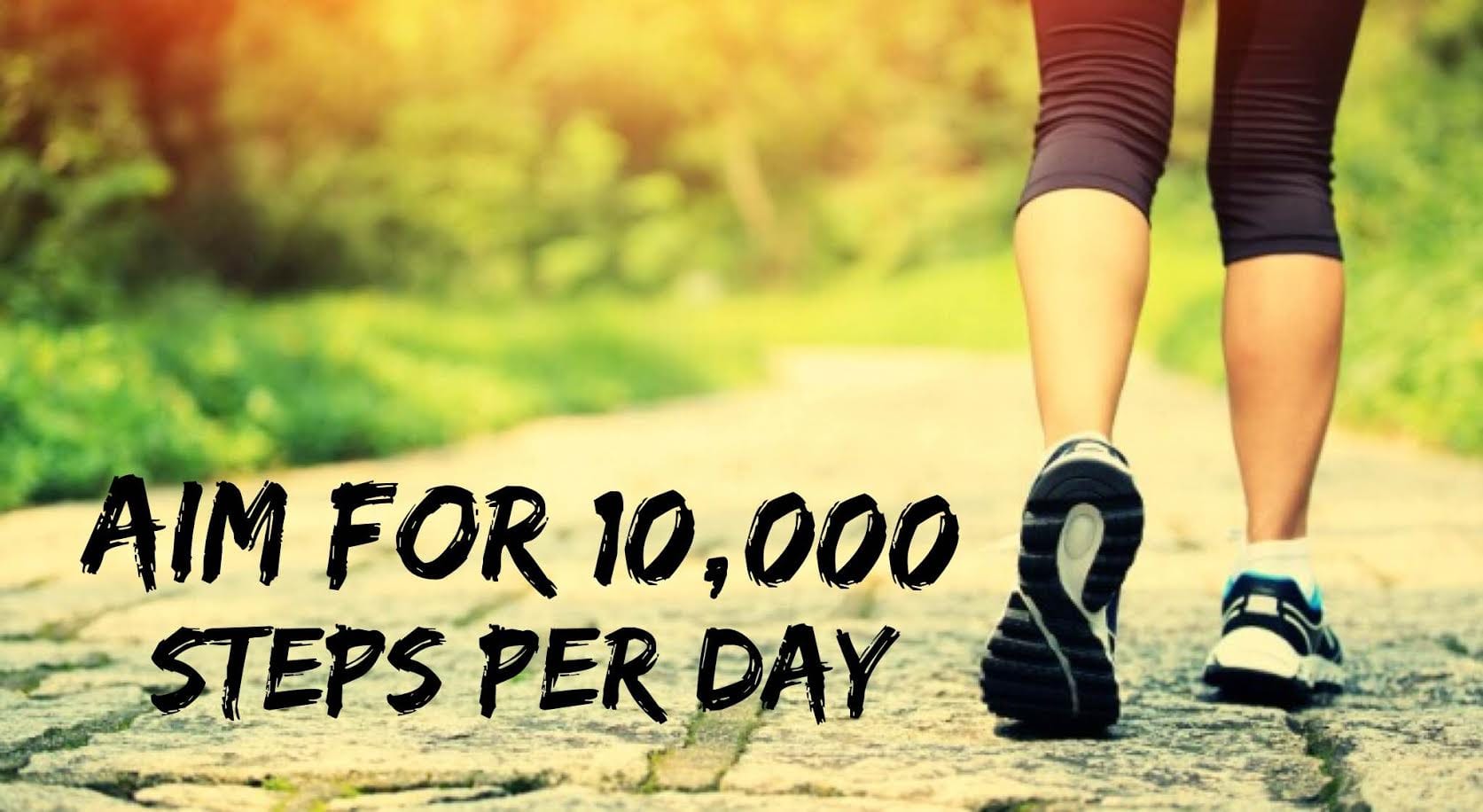 aim for 10,000 steps per day to lose weight 