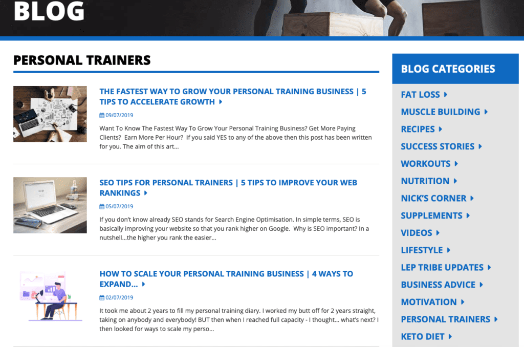 LEP Fitness blog | voted one of the best health and fitness blogs in the UK